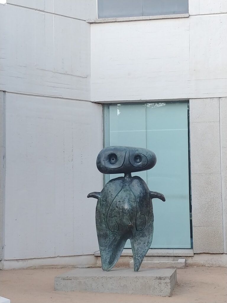 Sculpture by Joan Miró displayed in a Mallorca museum setting