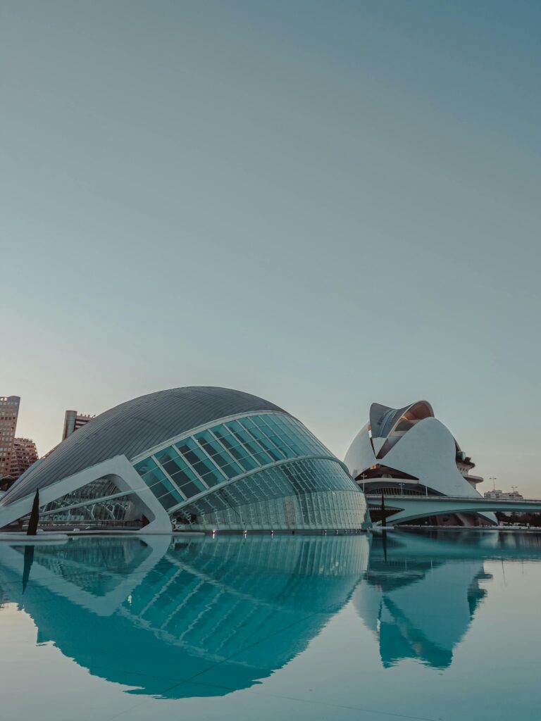 Opera in Valencia Spain Valencia City of Arts and Sciences skyline near Palau de les Arts opera house