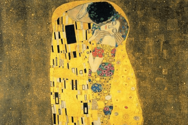 the kiss gustav klimt in Vienna